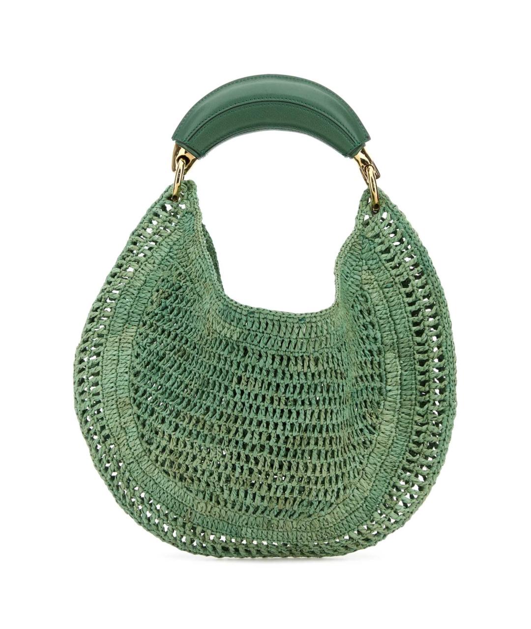 CHLOE Зеленая пелетеная сумка через плечо, фото 3
