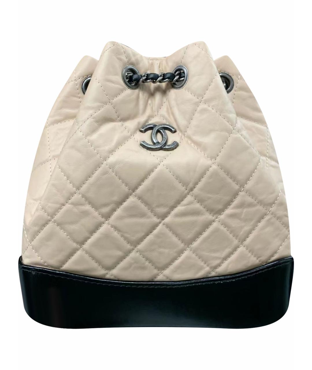 CHANEL Белый кожаный рюкзак, фото 1