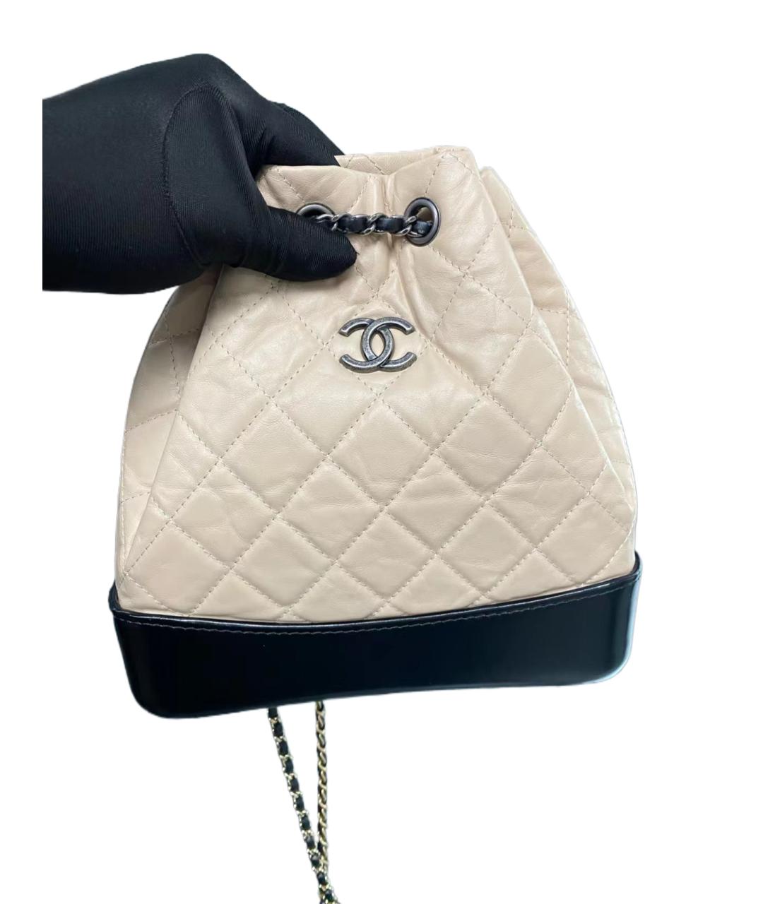 CHANEL Белый кожаный рюкзак, фото 9