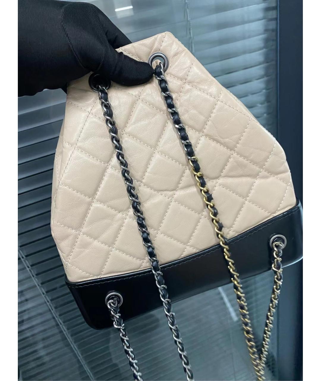CHANEL Белый кожаный рюкзак, фото 3
