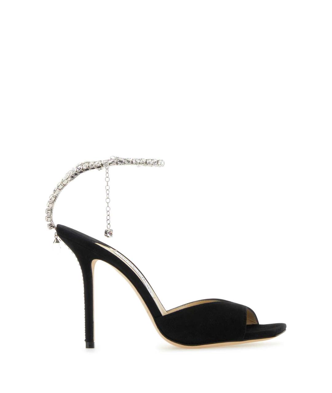 JIMMY CHOO Черные замшевые босоножки, фото 1