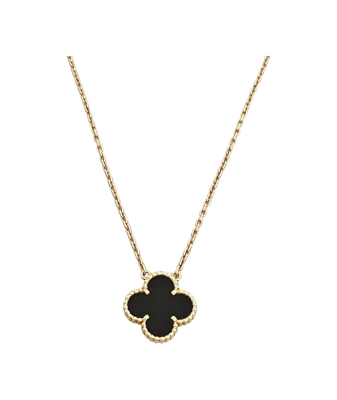 VAN CLEEF & ARPELS Черная подвеска из желтого золота, фото 2