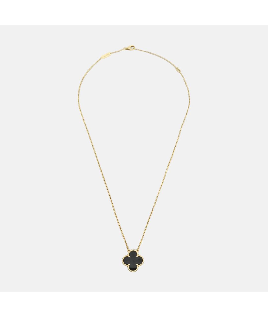VAN CLEEF & ARPELS Черная подвеска из желтого золота, фото 4