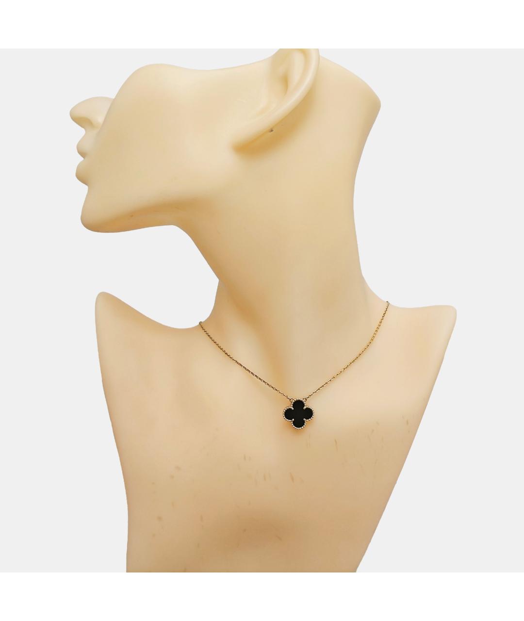 VAN CLEEF & ARPELS Черная подвеска из желтого золота, фото 6