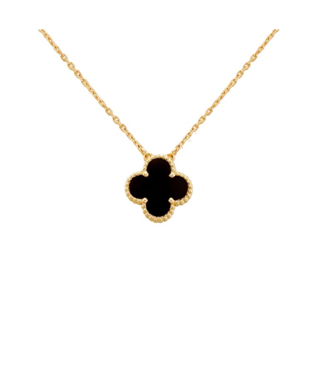 VAN CLEEF & ARPELS Черная подвеска из желтого золота, фото 1