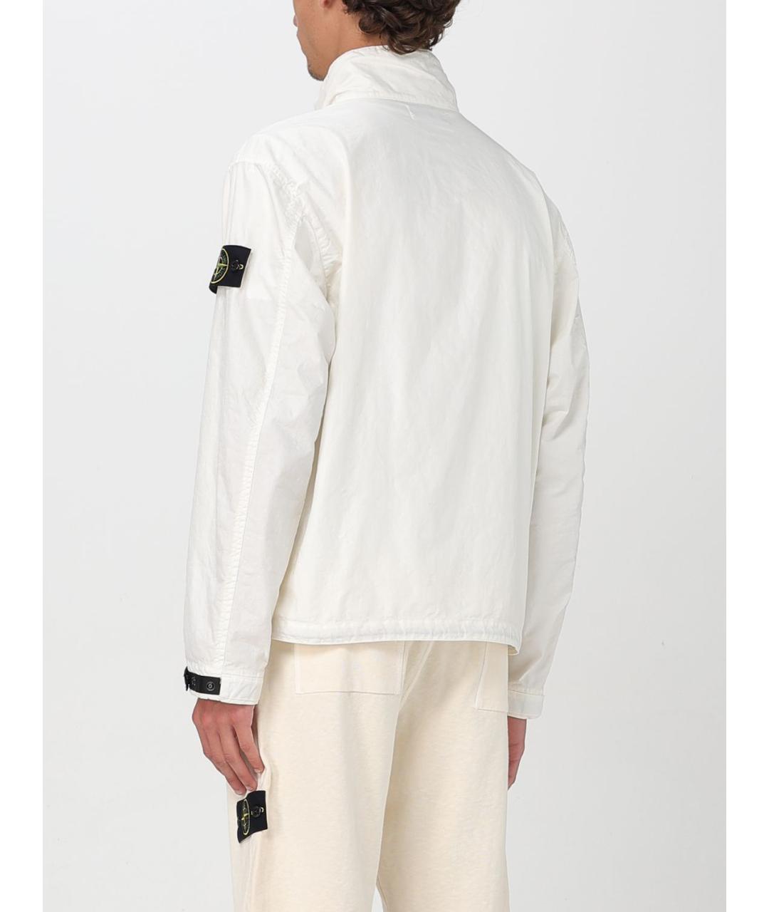 STONE ISLAND Белая полиамидовая куртка, фото 4