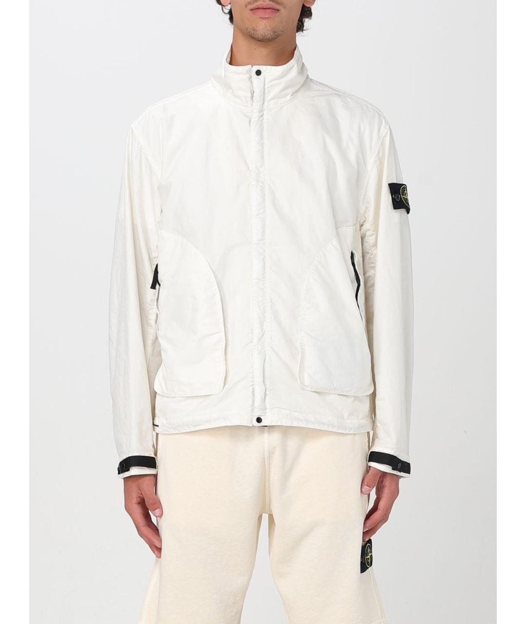 STONE ISLAND Белая полиамидовая куртка, фото 2