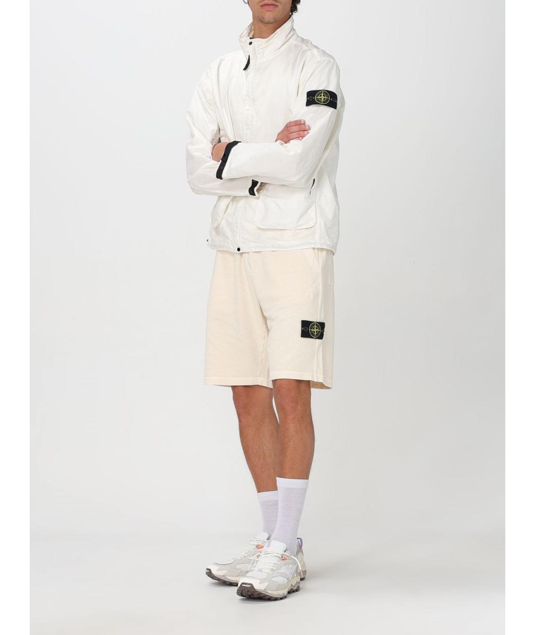 STONE ISLAND Белая полиамидовая куртка, фото 3