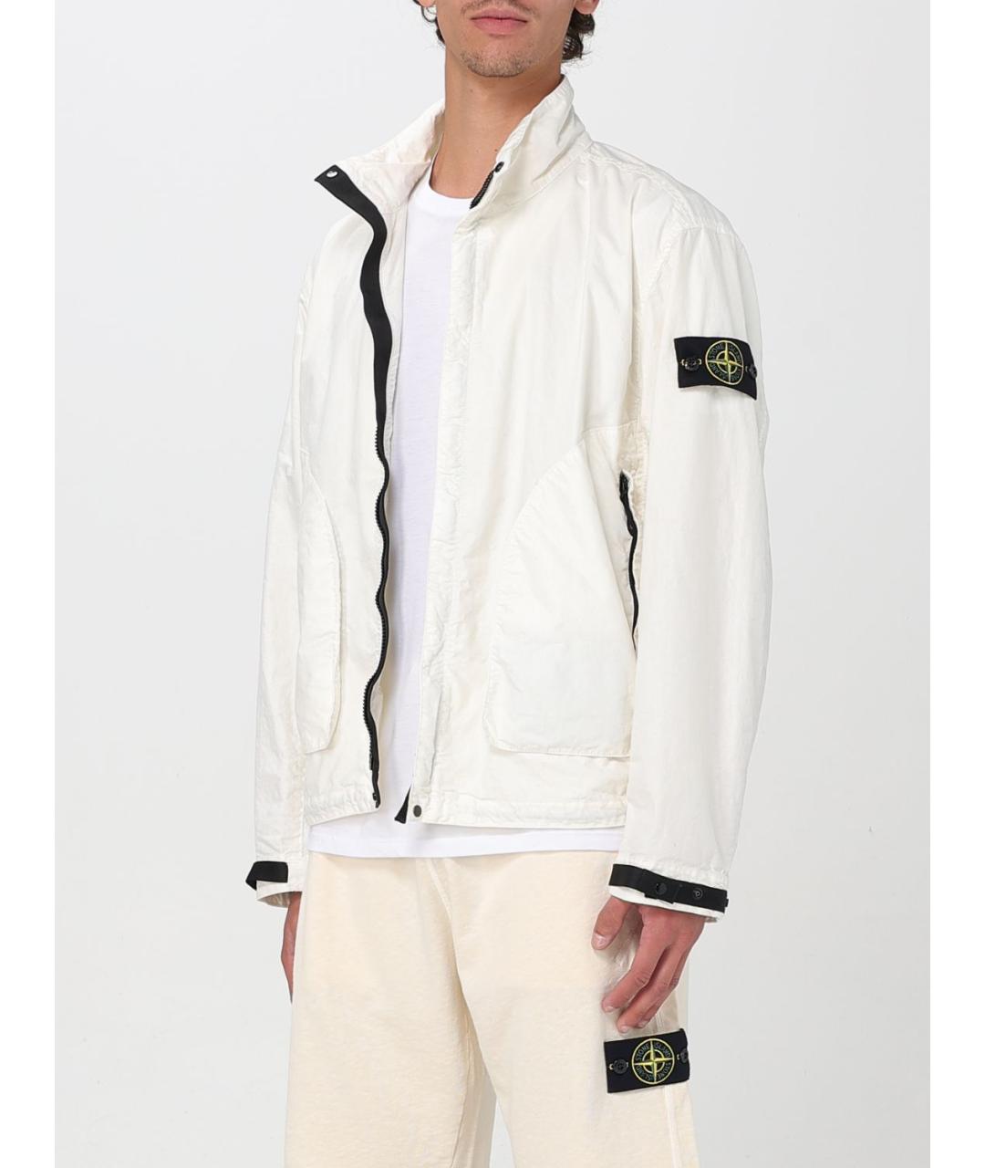 STONE ISLAND Белая полиамидовая куртка, фото 5