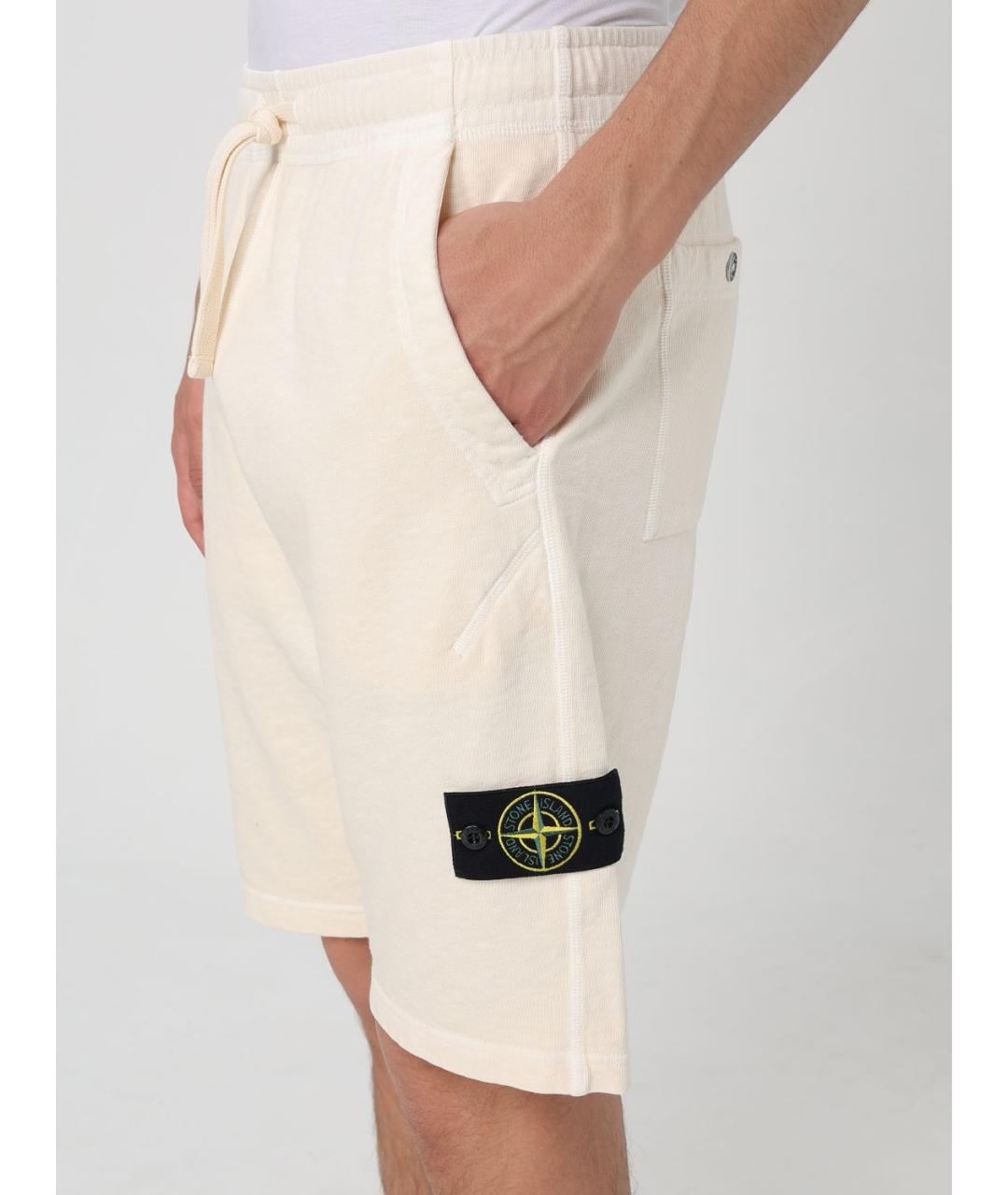 STONE ISLAND Белые шорты, фото 5