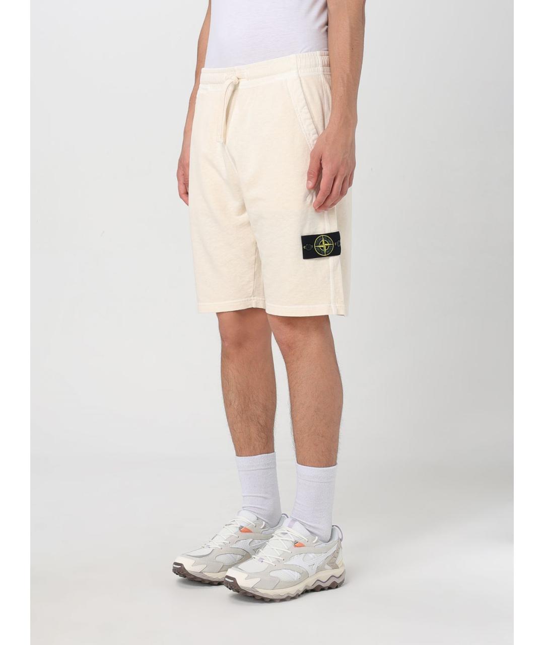 STONE ISLAND Белые шорты, фото 4