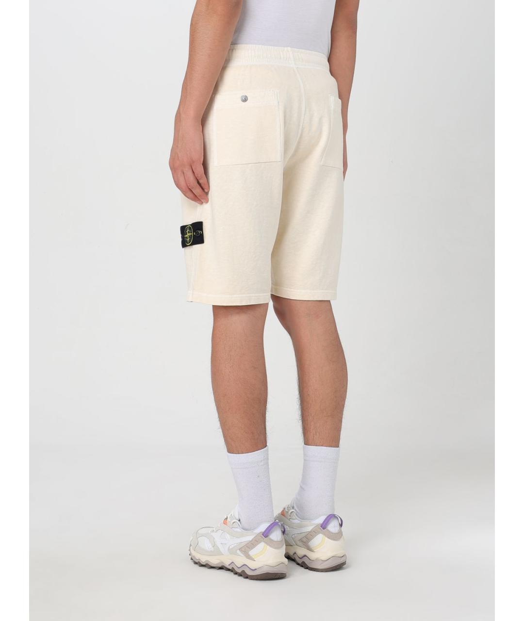 STONE ISLAND Белые шорты, фото 3