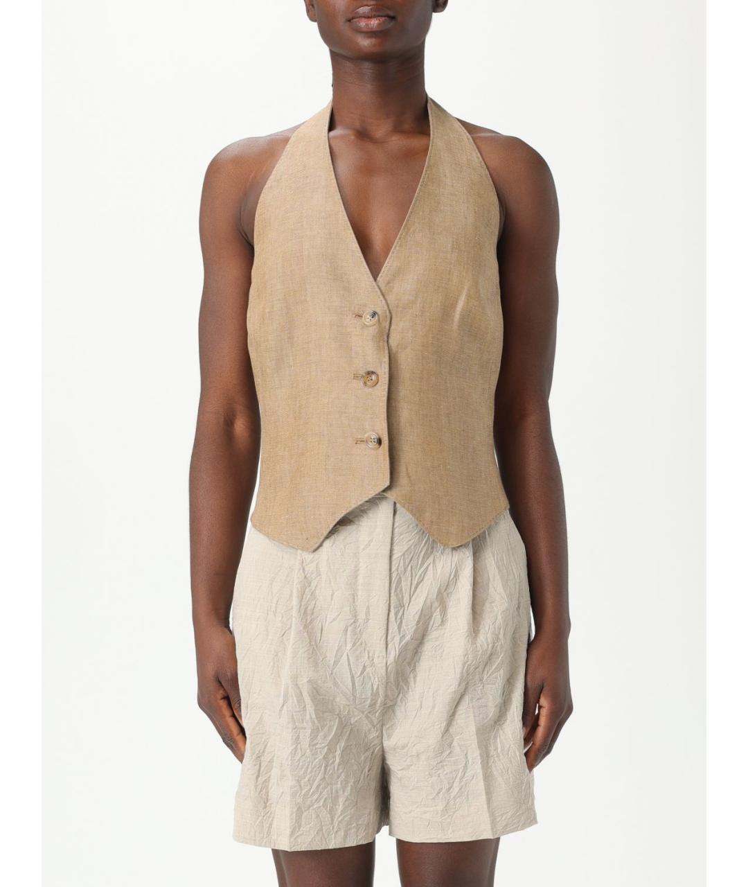 MAX MARA Бежевая жилетка, фото 2