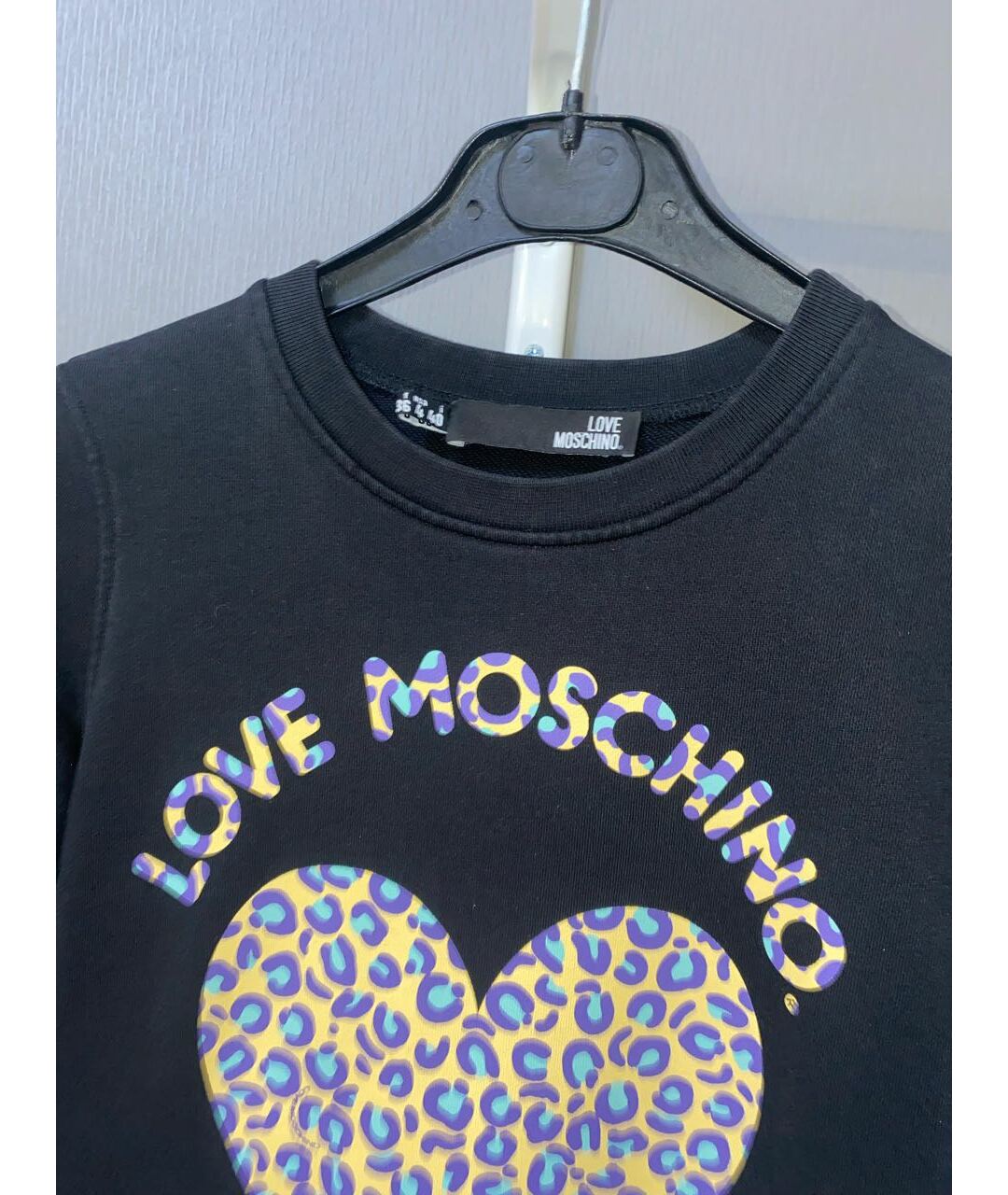 LOVE MOSCHINO Черное хлопковое платье, фото 3