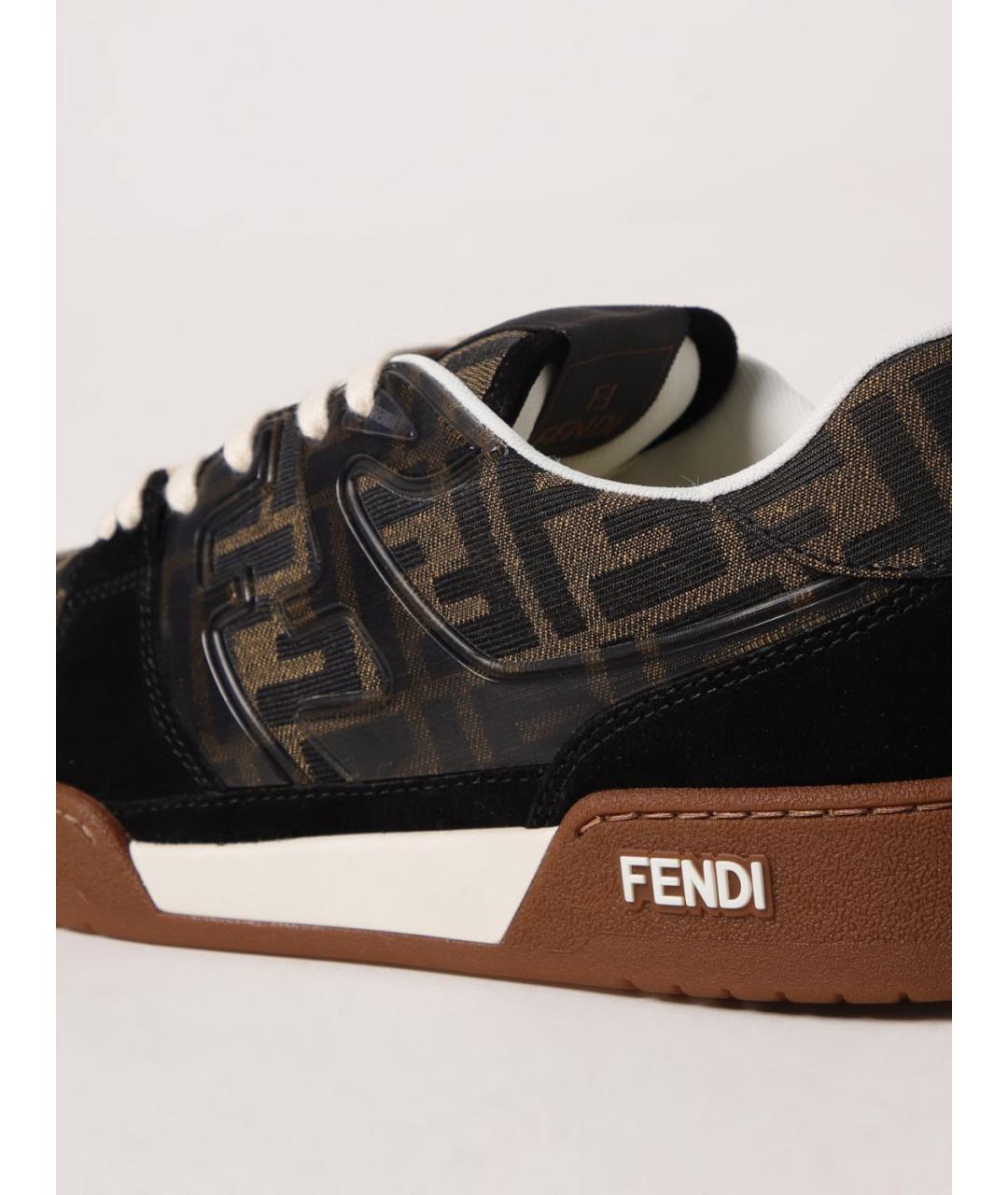 FENDI Черные кеды, фото 4