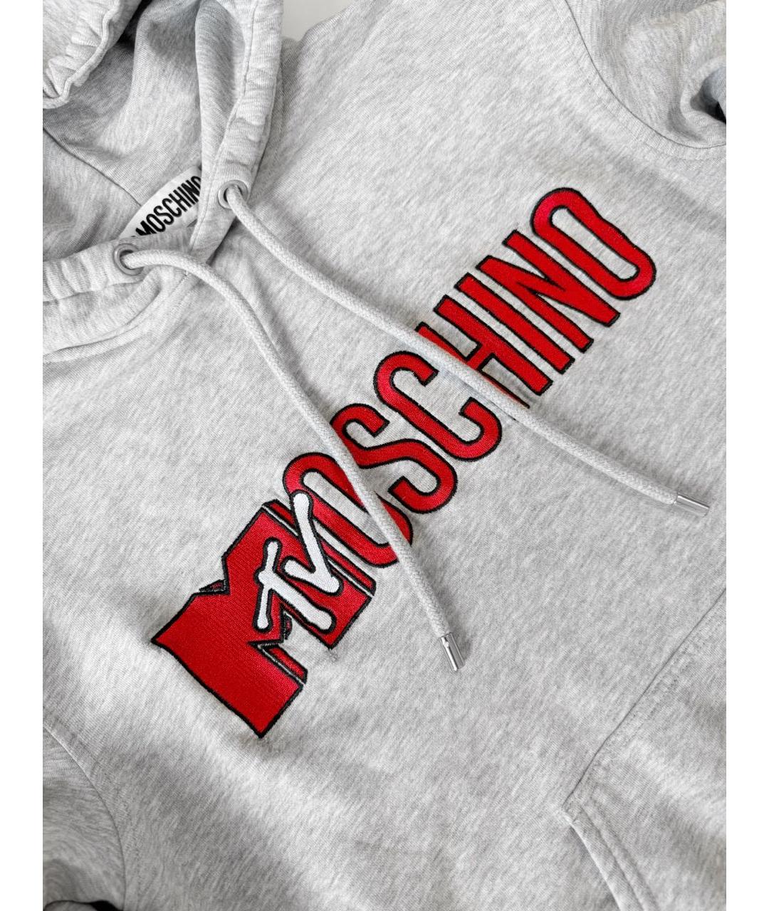 MOSCHINO Серый хлопковый спортивный костюм, фото 5