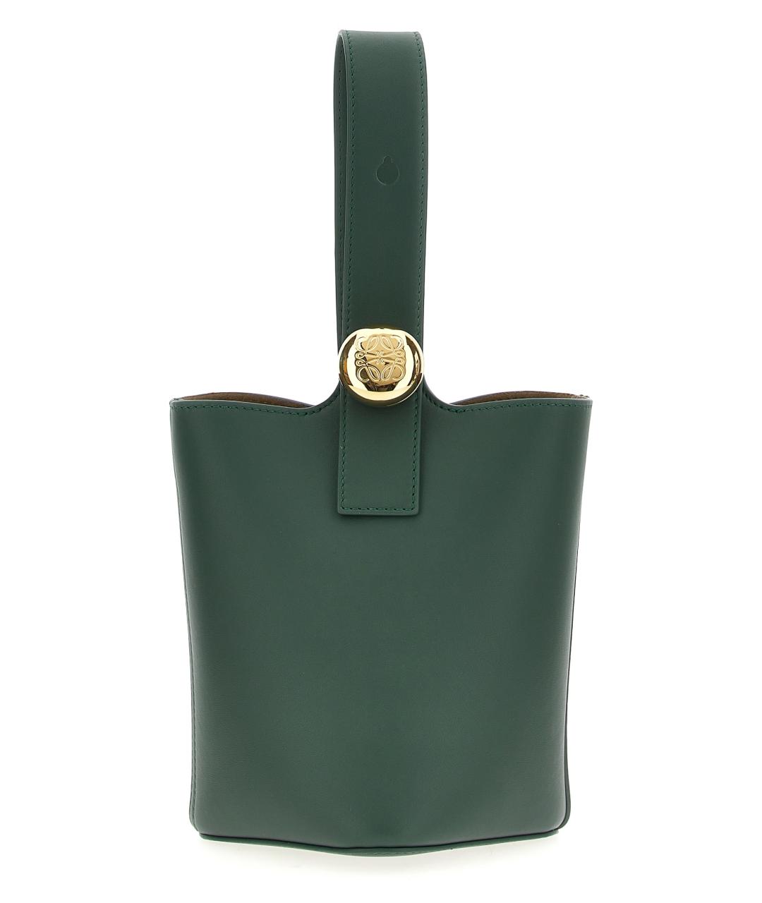 LOEWE Зеленая кожаная сумка тоут, фото 1