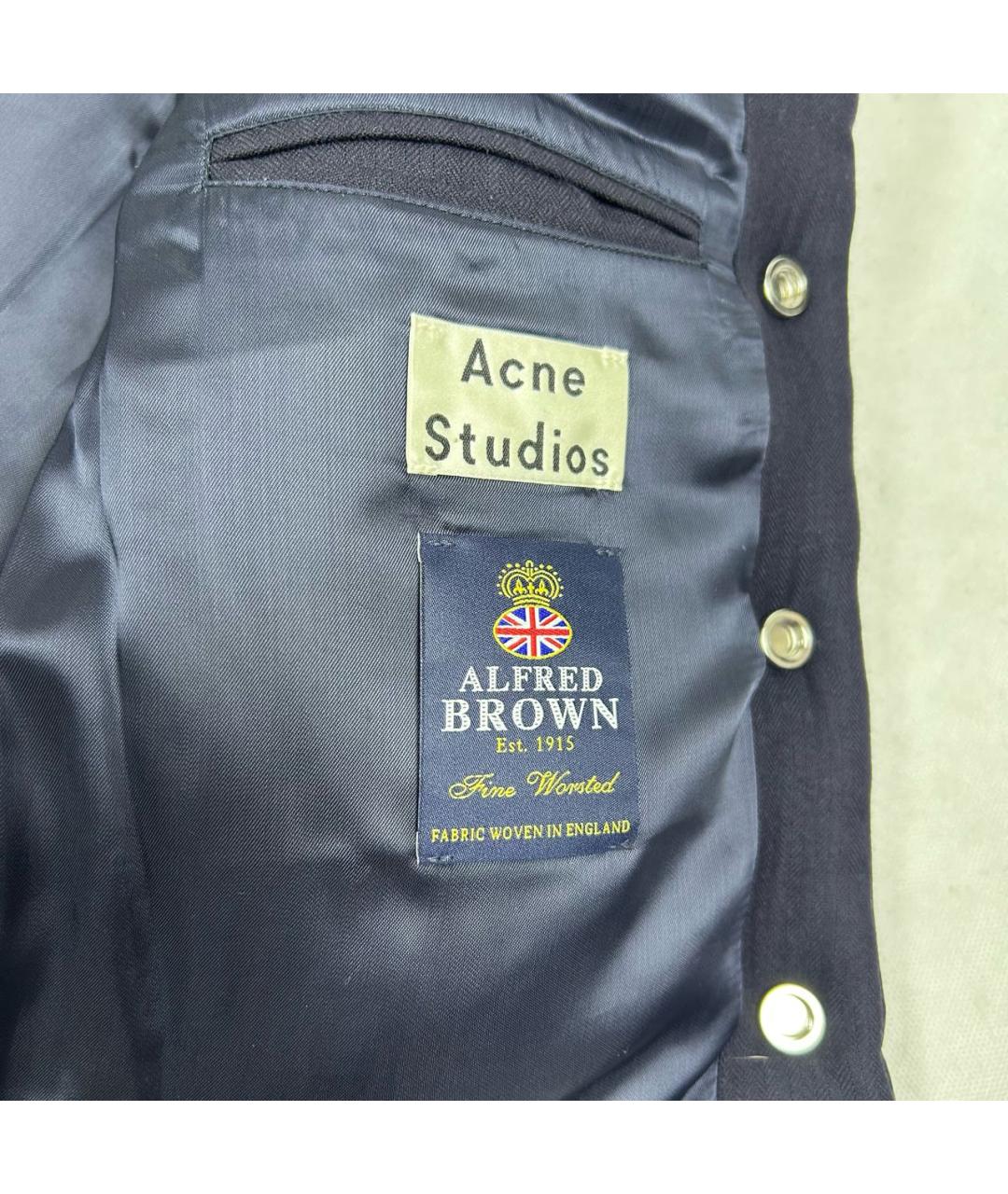 ACNE STUDIOS Темно-синий шерстяной жилет, фото 4