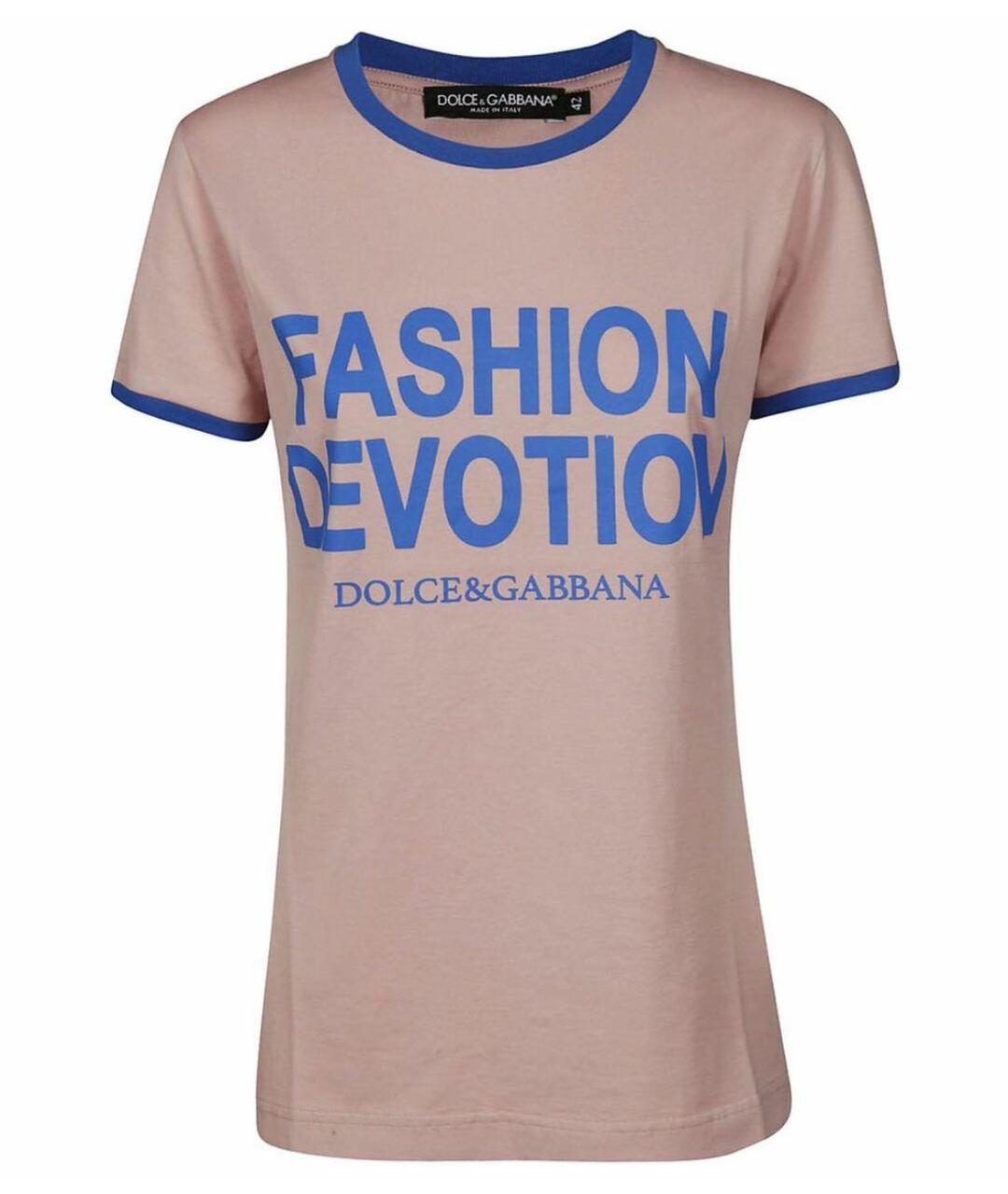 DOLCE&GABBANA Розовая хлопковая футболка, фото 1