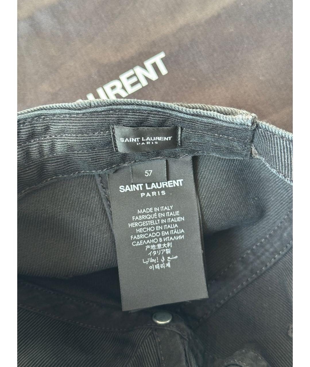 SAINT LAURENT Серая кепка, фото 7