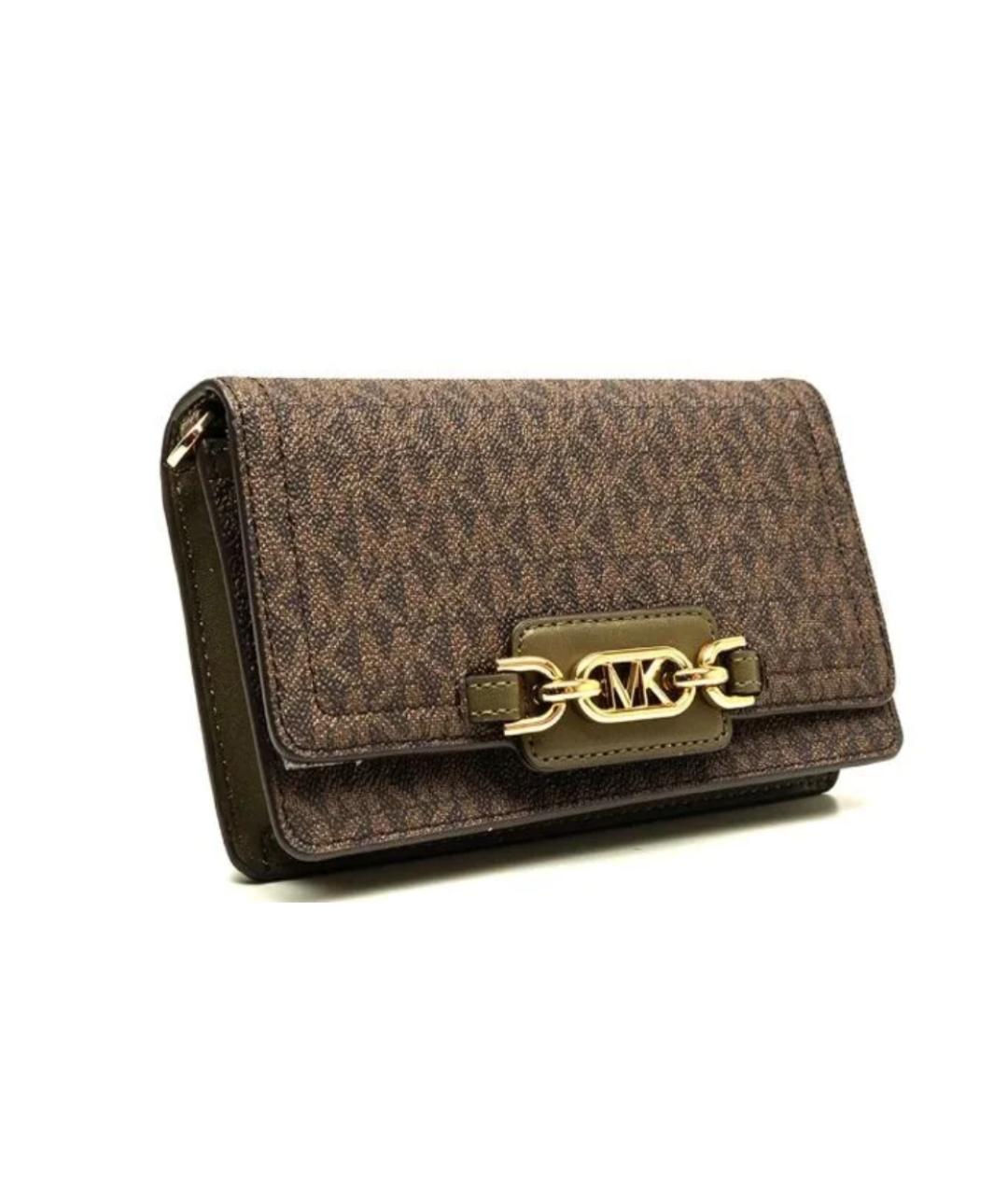 MICHAEL KORS Коричневая кожаная сумка через плечо, фото 2