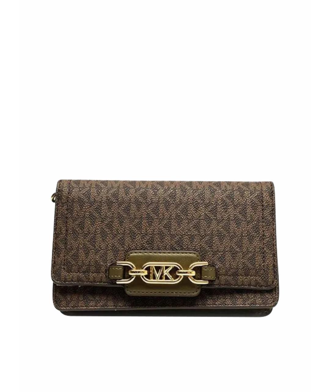 MICHAEL KORS Коричневая кожаная сумка через плечо, фото 1