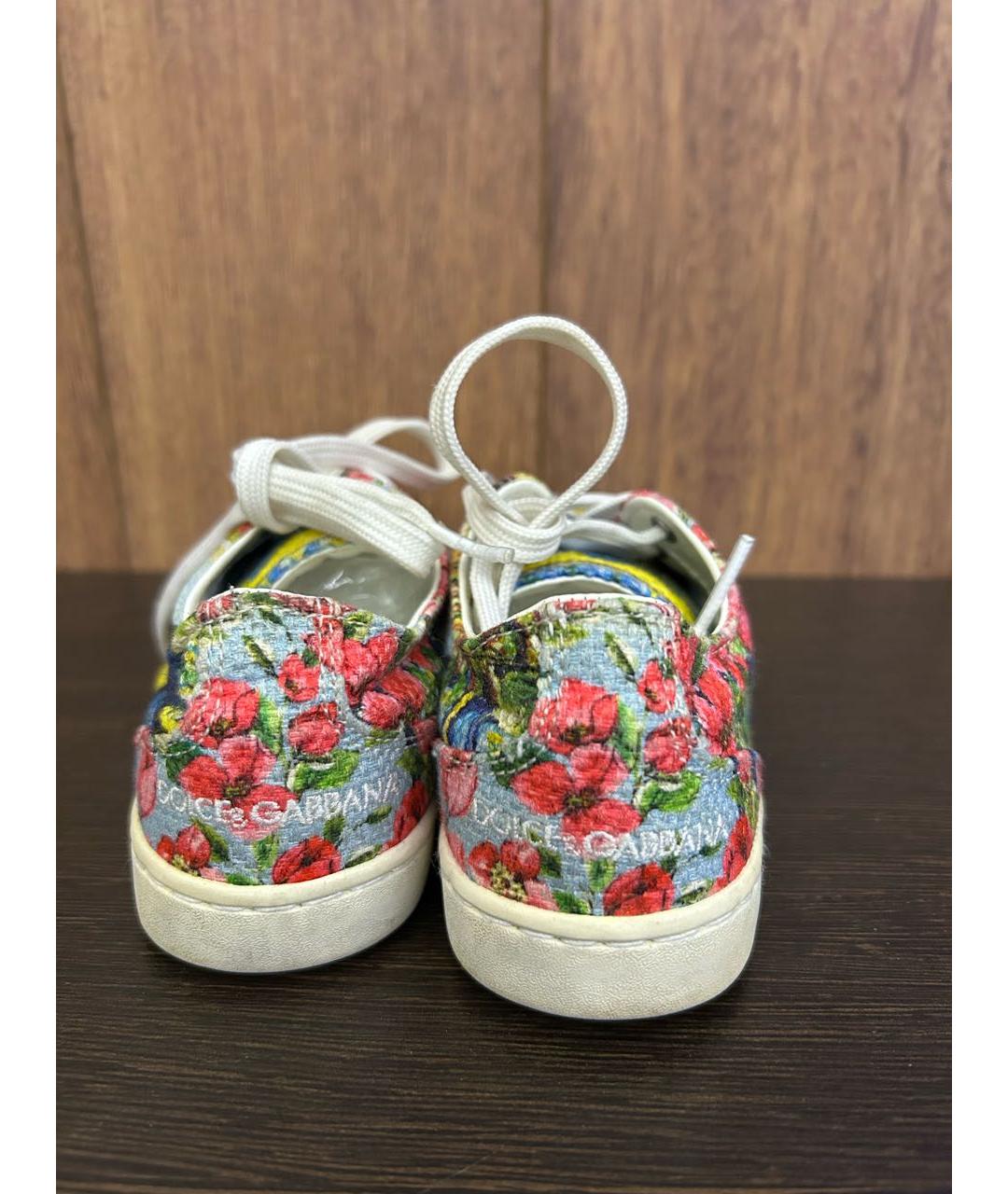 DOLCE&GABBANA Мульти текстильные кеды, фото 4