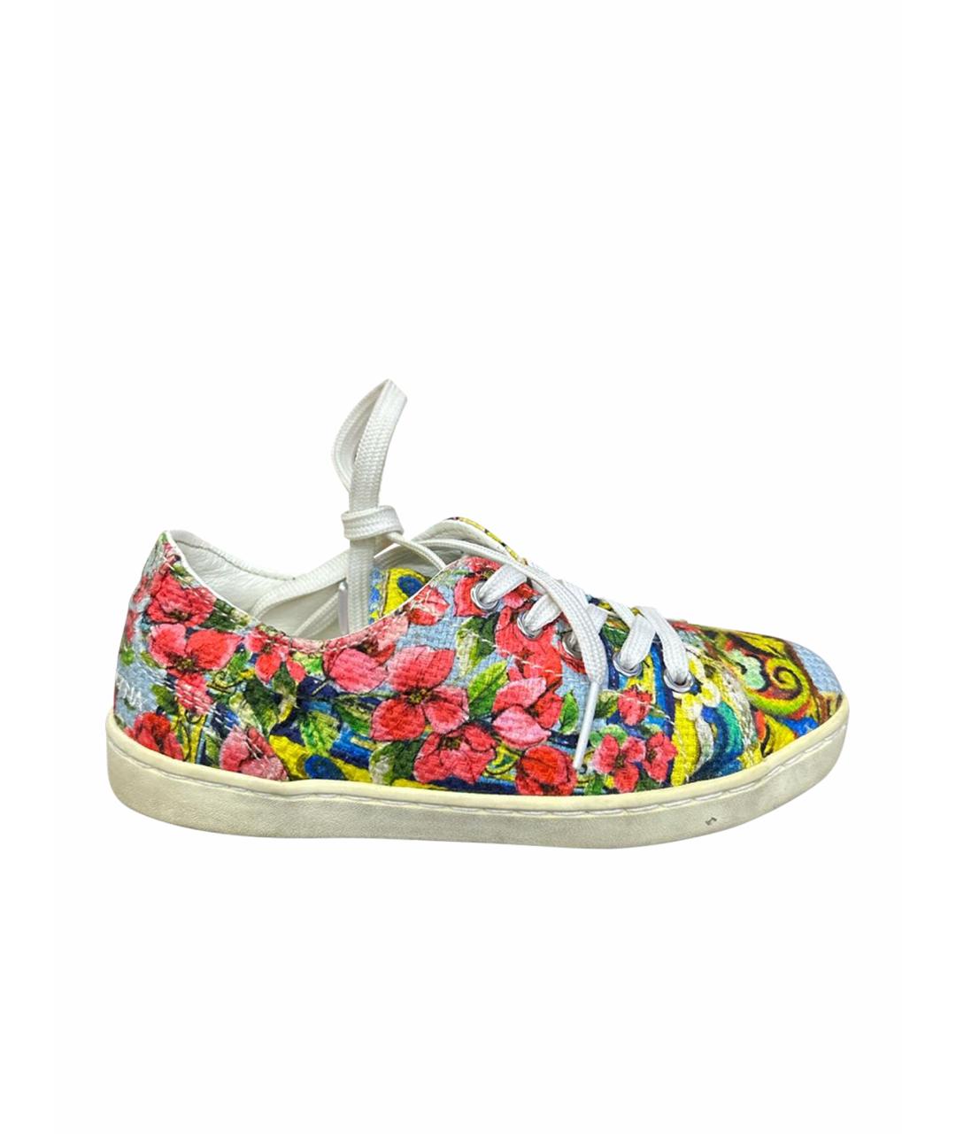 DOLCE&GABBANA Мульти текстильные кеды, фото 1