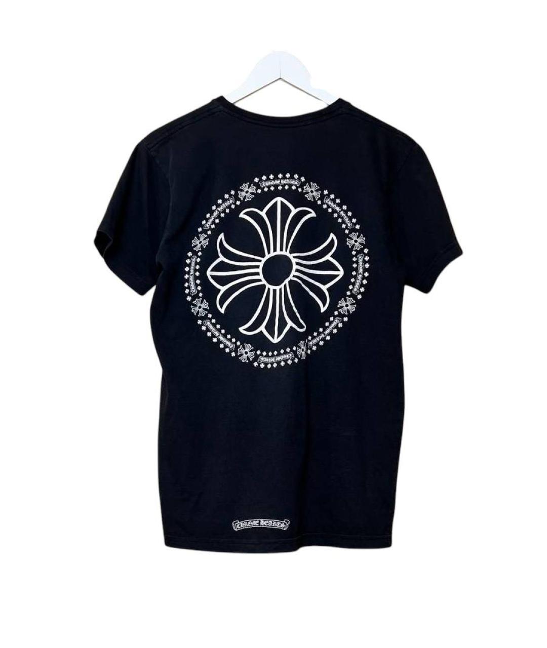 CHROME HEARTS Черная хлопковая футболка, фото 2