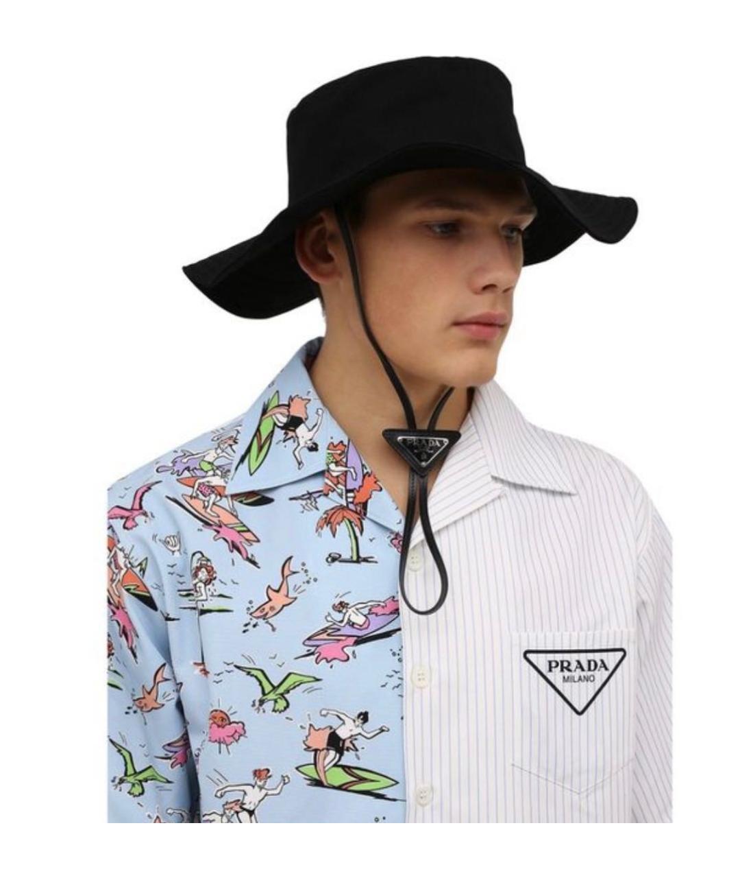 PRADA Черная хлопковая панама, фото 6