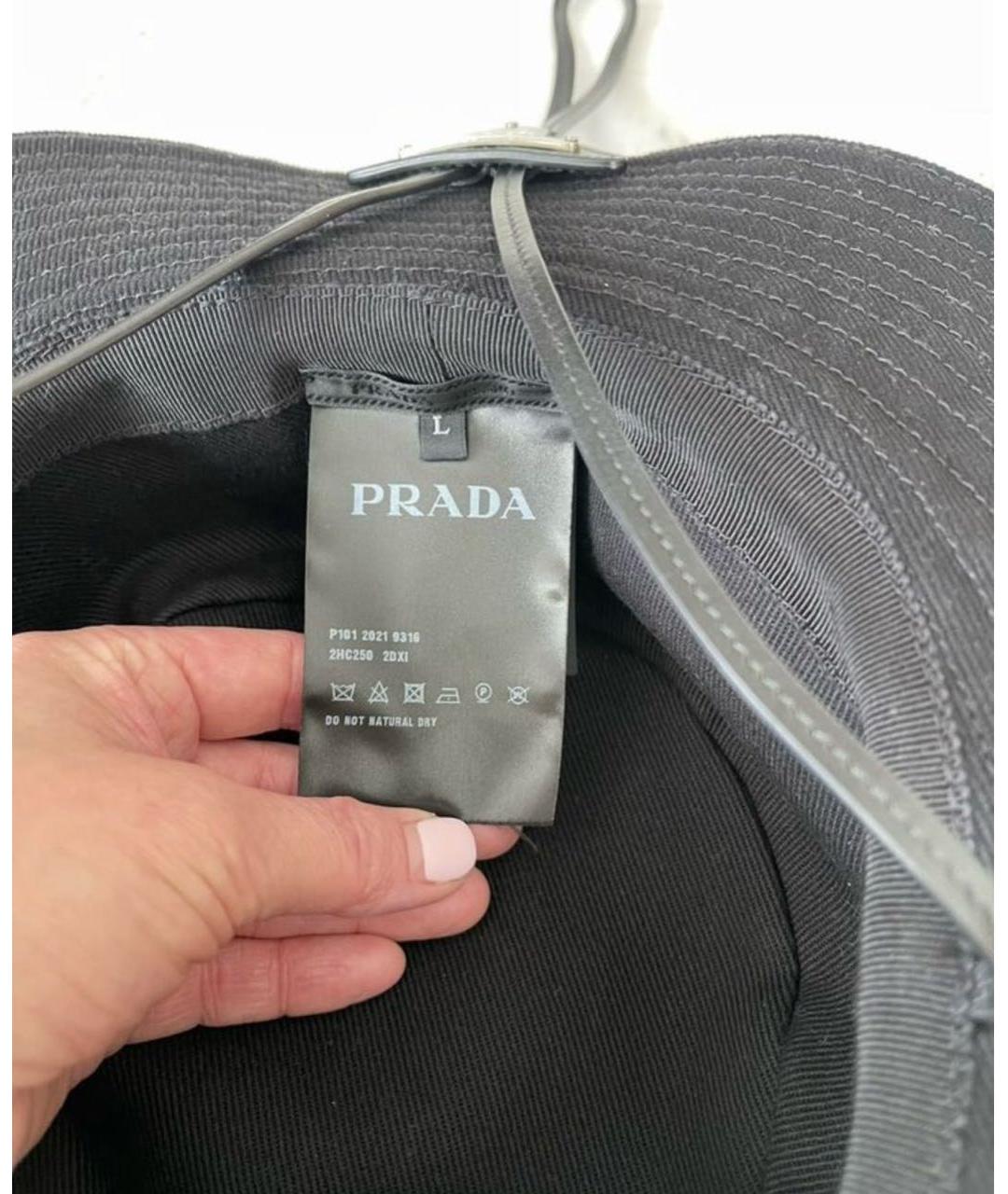 PRADA Черная хлопковая панама, фото 2