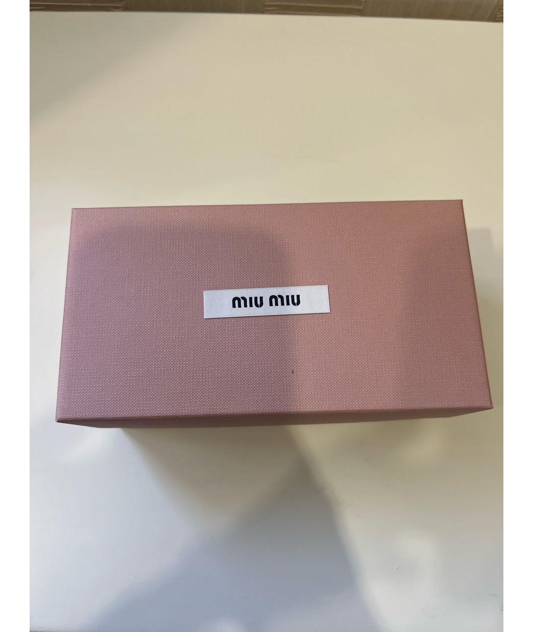 MIU MIU Черные пластиковые солнцезащитные очки, фото 4