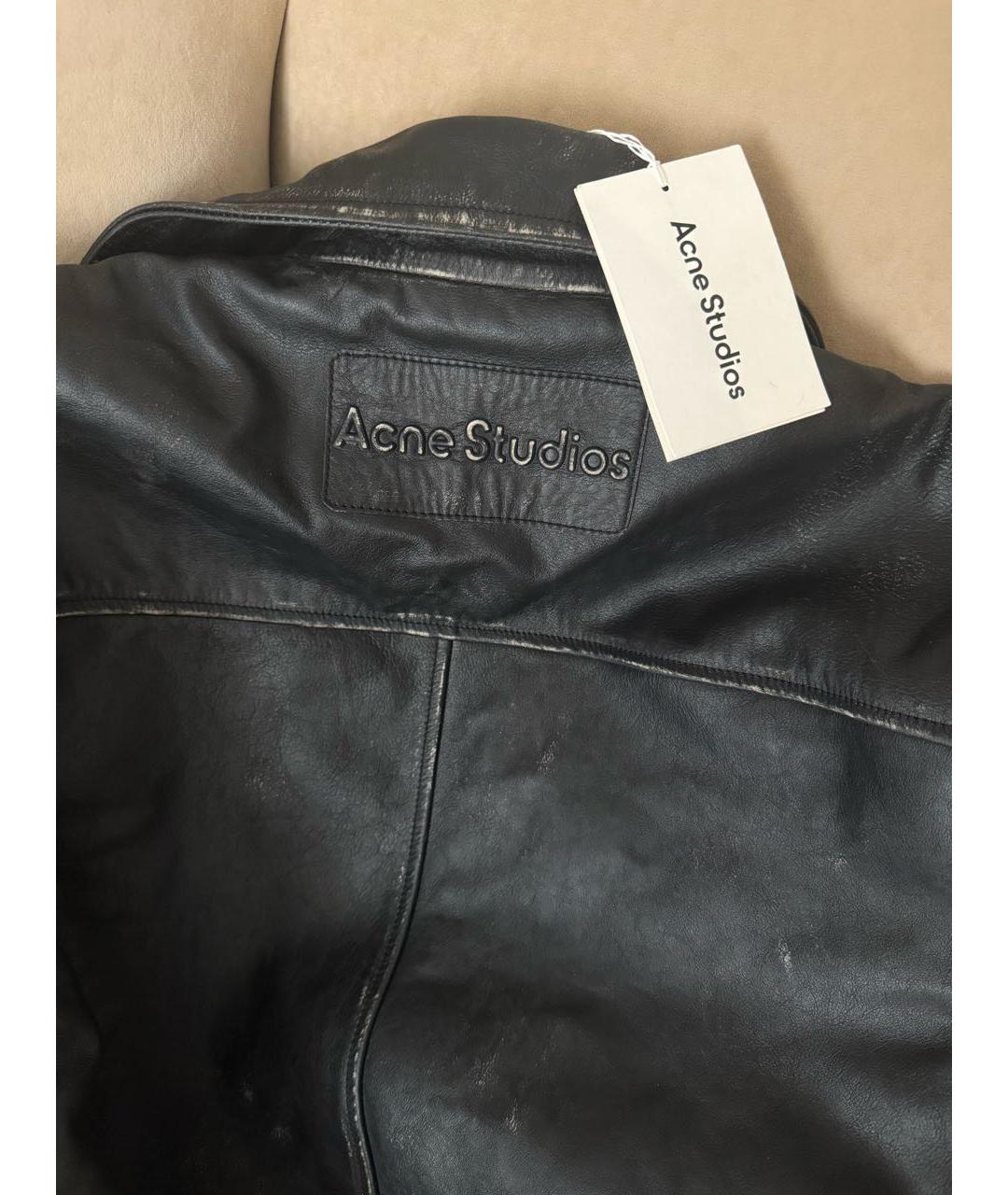 ACNE STUDIOS Черная кожаная куртка, фото 4