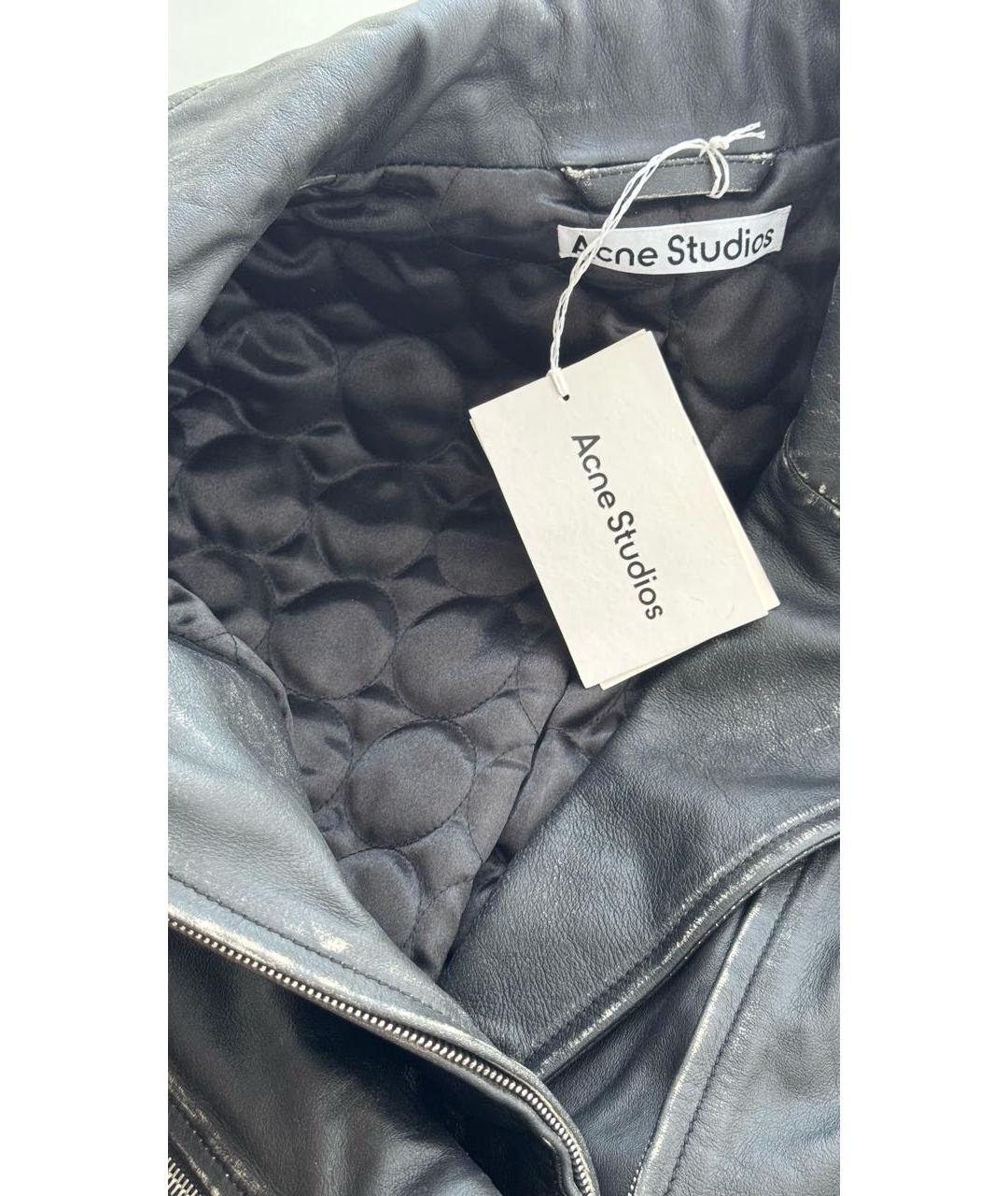 ACNE STUDIOS Черная кожаная куртка, фото 5