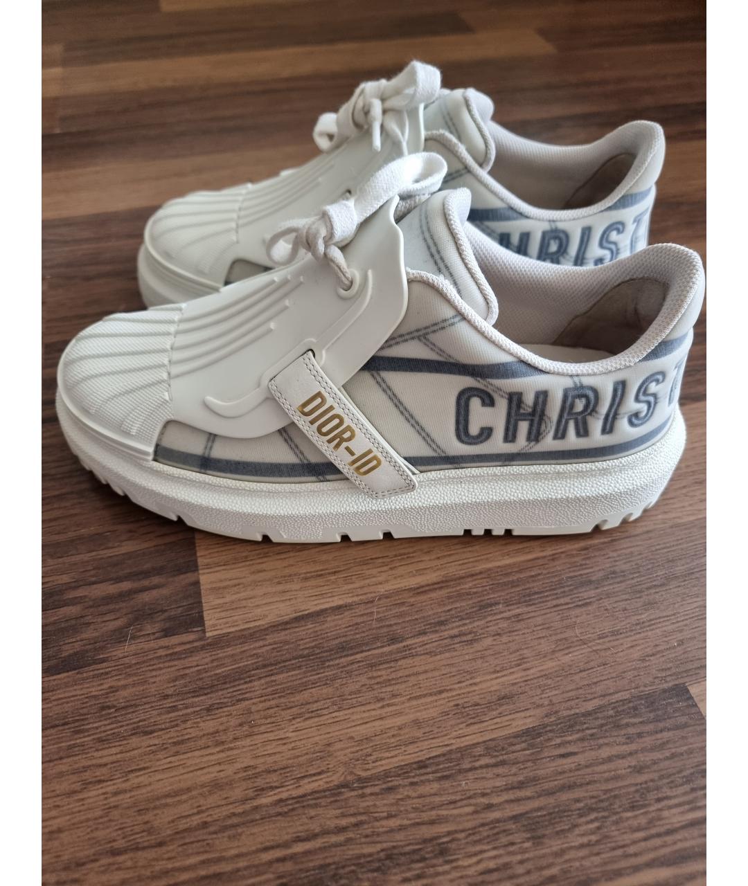 CHRISTIAN DIOR Белые кожаные кеды, фото 4