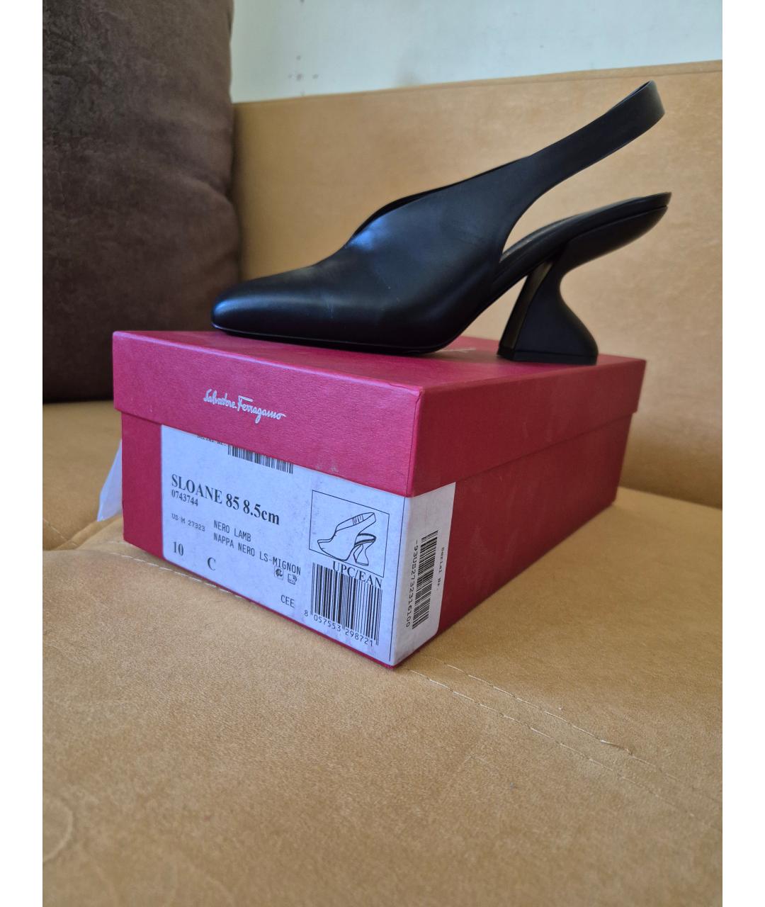 FERRAGAMO Черные кожаные туфли, фото 2