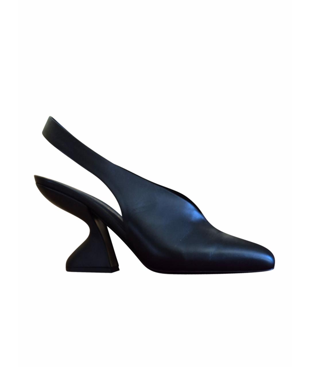 FERRAGAMO Черные кожаные туфли, фото 1