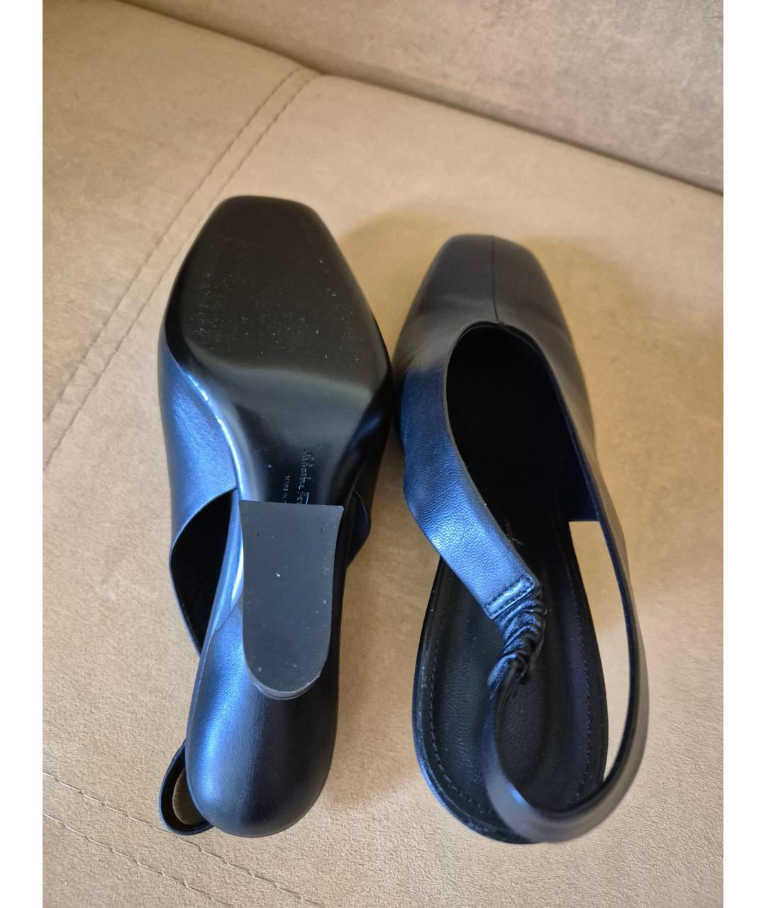 FERRAGAMO Черные кожаные туфли, фото 5