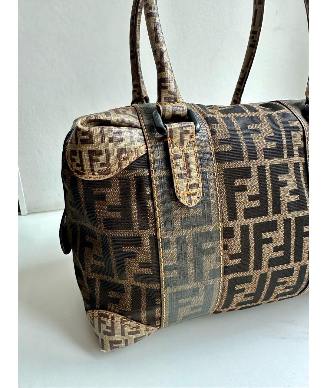 FENDI Коричневая сумка с короткими ручками, фото 2