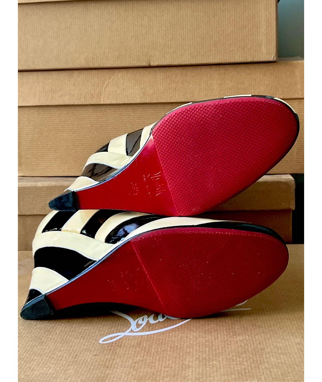 CHRISTIAN LOUBOUTIN Белые туфли из лакированной кожи, фото 7