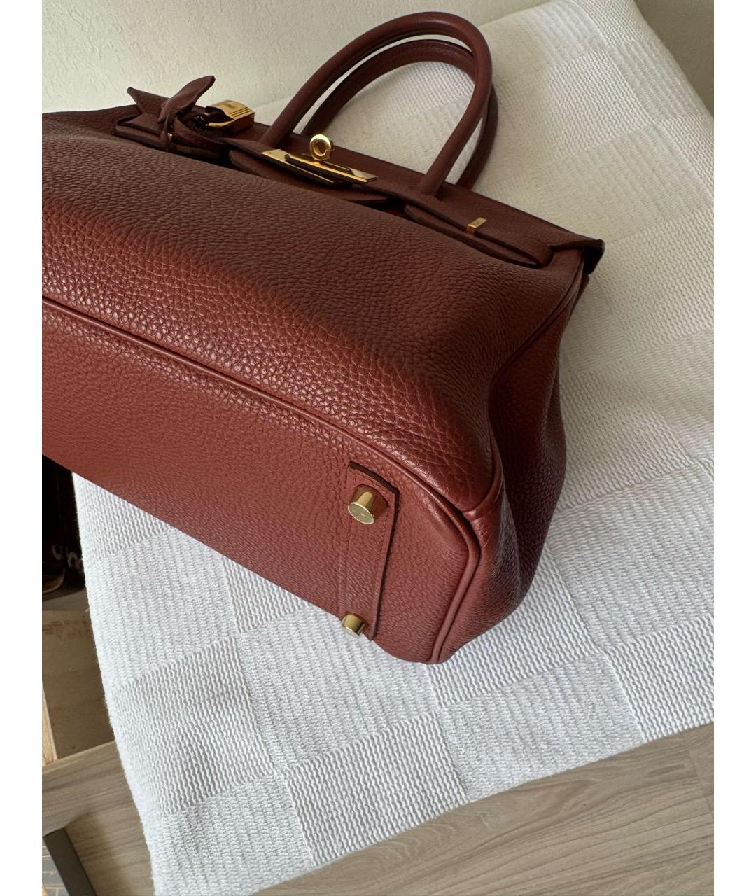 HERMES Кожаная сумка с короткими ручками, фото 4