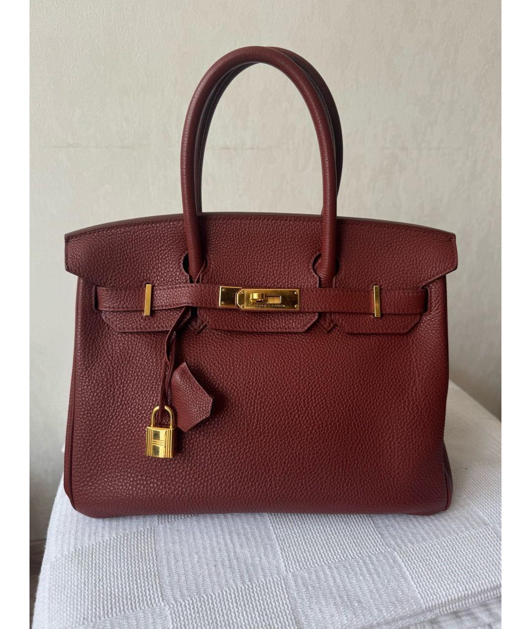 HERMES Кожаная сумка с короткими ручками, фото 9