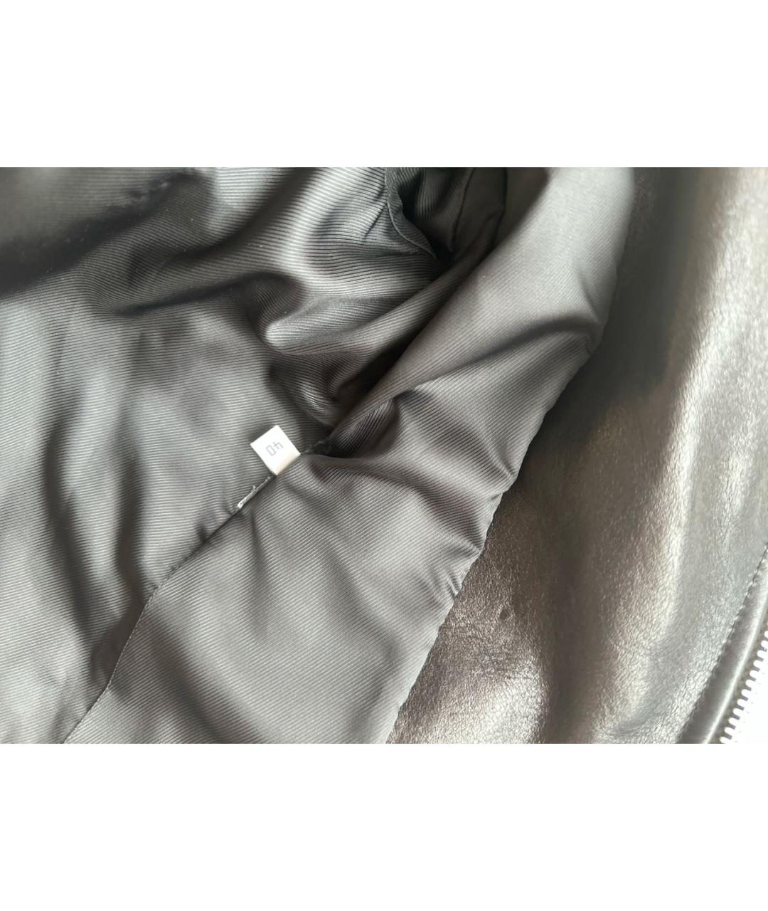 BALENCIAGA Черная кожаная куртка, фото 4