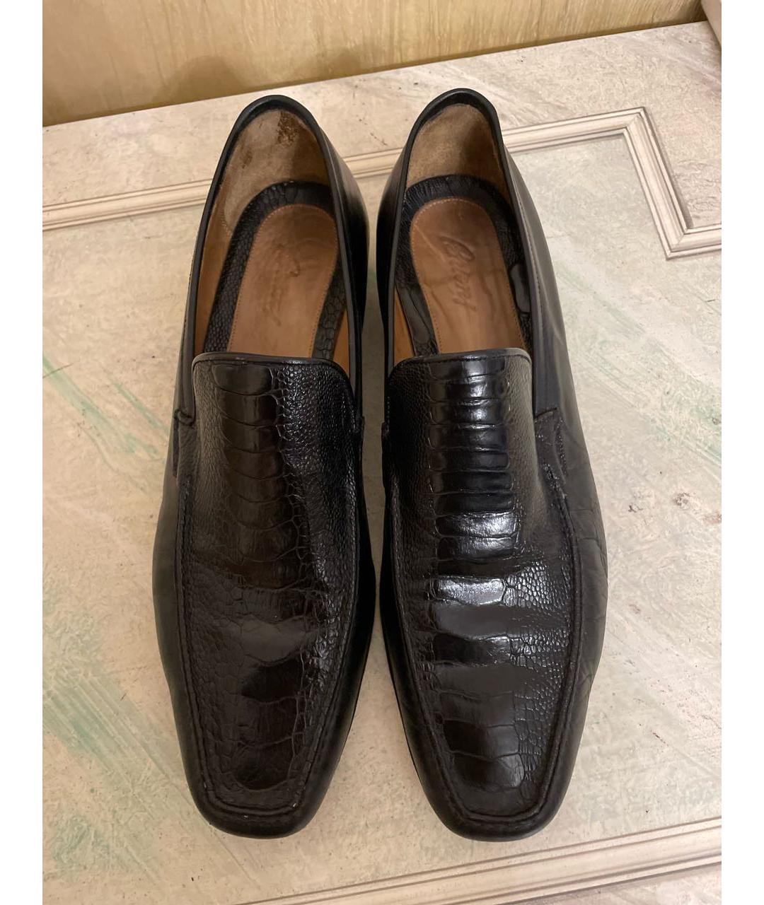 BRIONI Черные туфли из экзотической кожи, фото 2