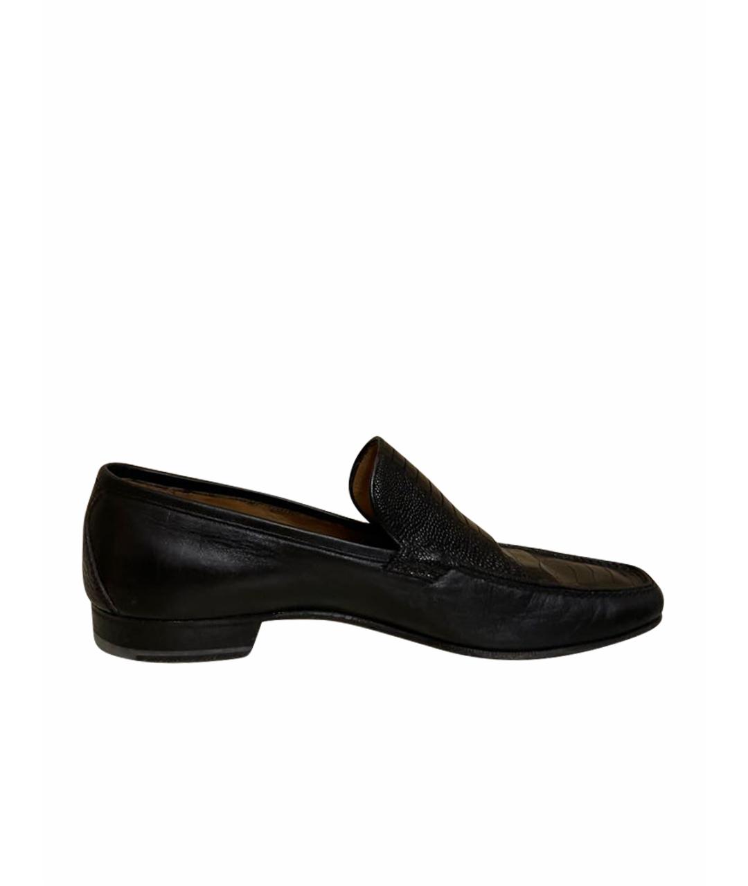 BRIONI Черные туфли из экзотической кожи, фото 1