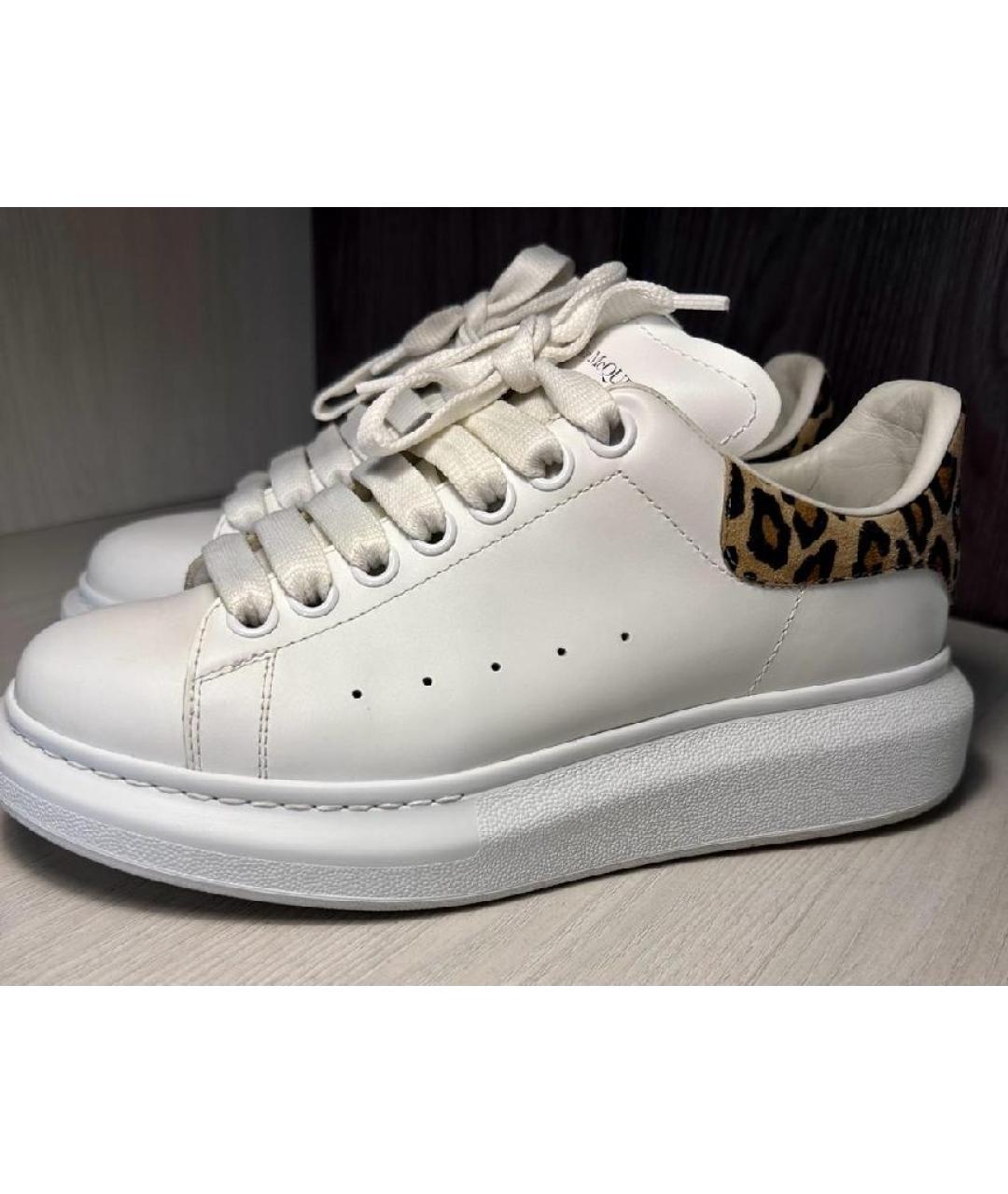 ALEXANDER MCQUEEN Белые кожаные кроссовки, фото 6