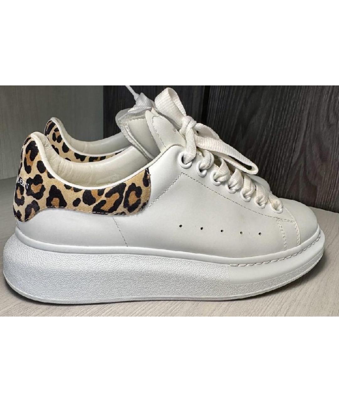 ALEXANDER MCQUEEN Белые кожаные кроссовки, фото 8