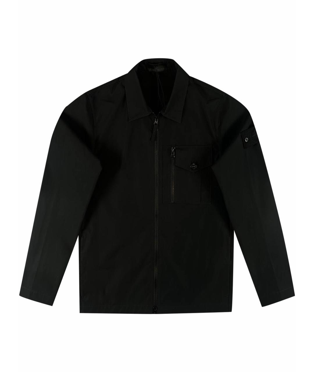 STONE ISLAND Черная хлопковая куртка, фото 1
