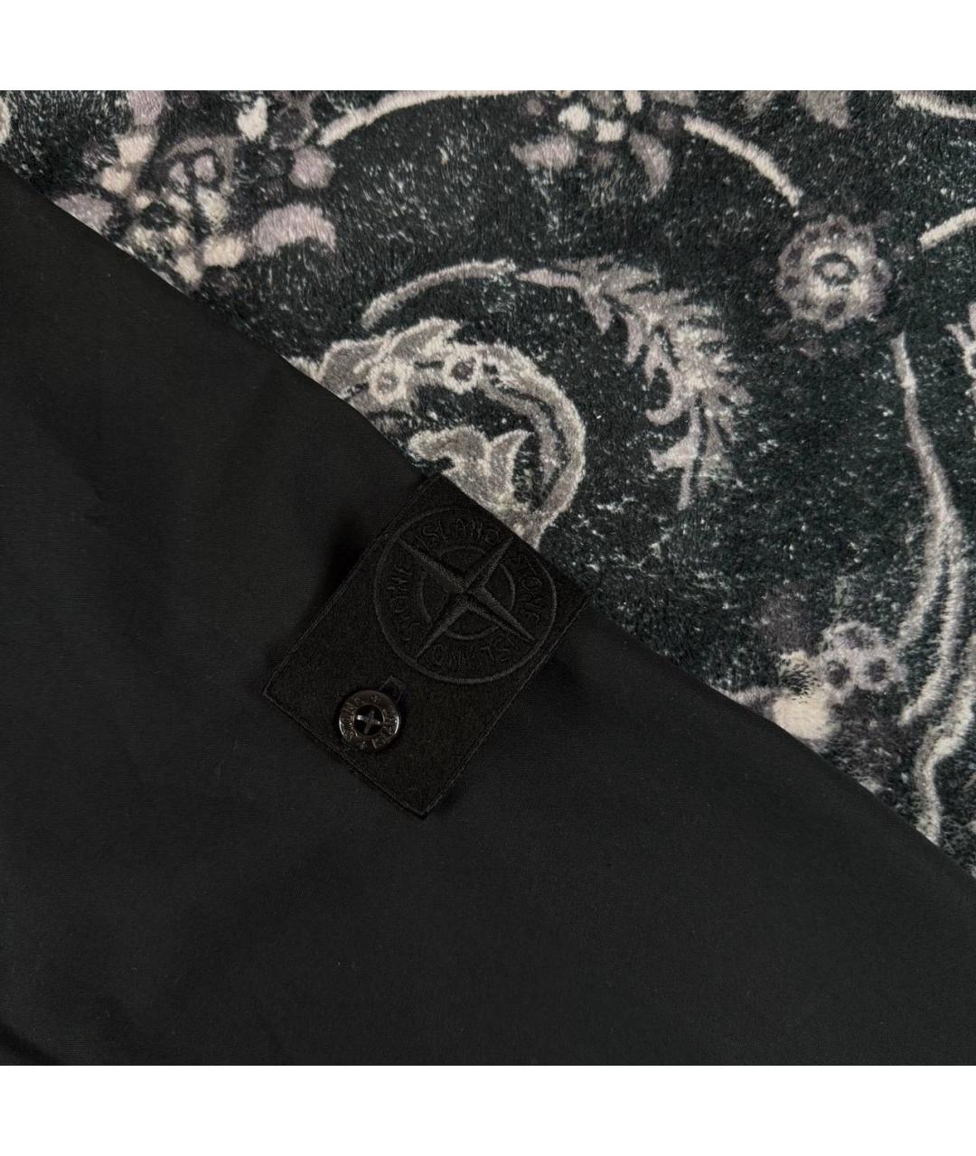 STONE ISLAND Черная хлопковая куртка, фото 3