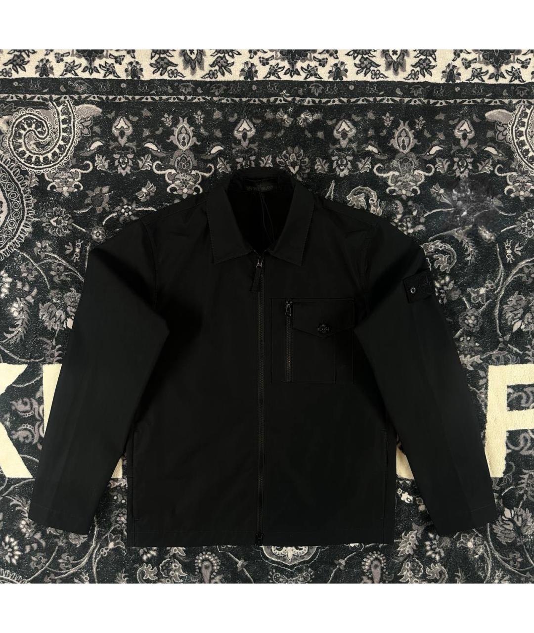 STONE ISLAND Черная хлопковая куртка, фото 7